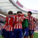 El Atlético de Madrid celebrando un gol frente al Real Madrid / Fuente: Atlético de Madrid