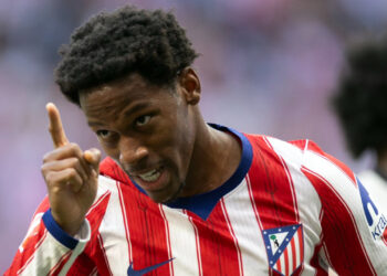 Jonathan David celebrando un gol con el Atlético de Madrid / Fuente: Atlético de Madrid