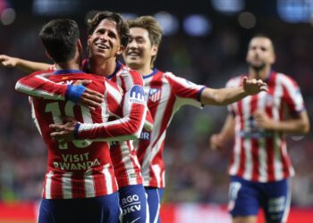 La plantilla del Atlético de Madrid 26-27 durante un partido de LaLiga / Fuente: Atlético de Madrid
