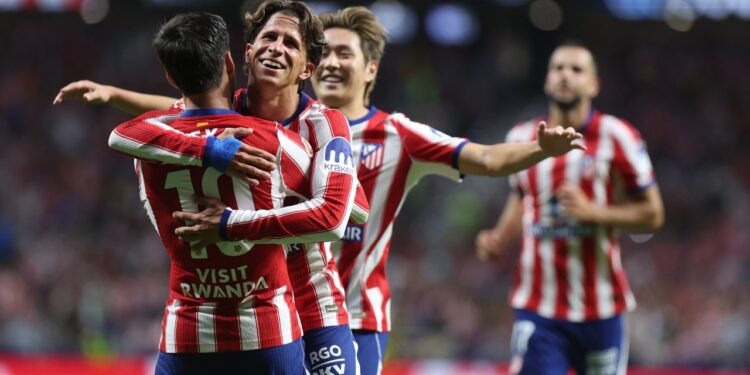 La plantilla del Atlético de Madrid 26-27 durante un partido de LaLiga / Fuente: Atlético de Madrid