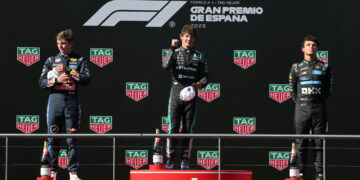 Podio del Gran Premio de España en el circuito de Madring / Fuente: Fórmula 1