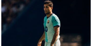 Rodrigo Hernández, durante un partido con el Barcelona- FC Barcelona RRSS