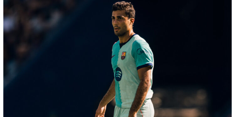 Rodrigo Hernández, durante un partido con el Barcelona- FC Barcelona RRSS
