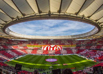 Tifo del Atlético de Madrid para recibir al Real Madrid en el estadio Metropolitano / Fuente: Atlético de Madrid