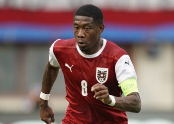 Alaba con su selección nacional.