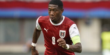 Alaba con su selección nacional.