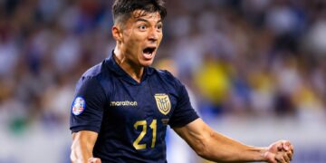 Alan Franco mediocampista ecuatoriano protagonista en Atlético Mineiro