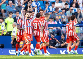 Álex Baena, del Atlético de Madrid, celebrando su gol / Fuente: Atlético de Madrid