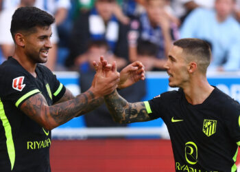 El 'Cuti' Romero y Alejandro Grimaldo jugando con el Atlético de Madrid / Fuente: Atlético de Madrid