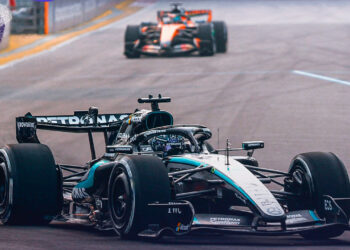 George Russell, de Mercedes, durante los FP1 del GP de Singapur / Fuente: Mercedes-AMG PETRONAS F1 Team