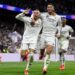 Jugadores del Real Madrid durante un partido de Champions League en el Santiago Bernabéu
