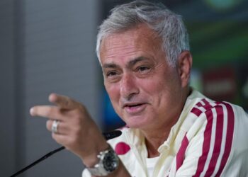José Mourinho durante una rueda de prensa del Real Madrid
